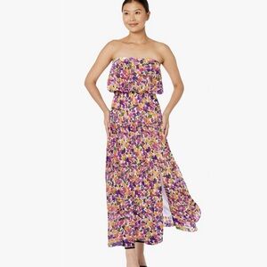 Floral Strapless Maxi Dress